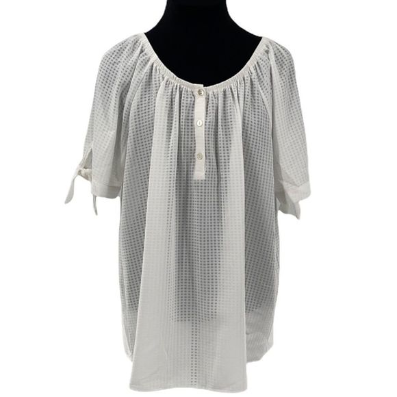 Notations Tops - Notations Blouse for Women. White 2x